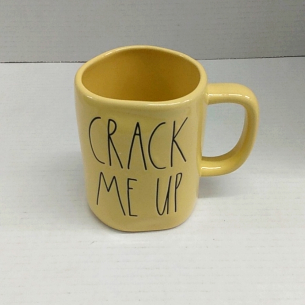 Rae Dunn Yellow Crack Me Up Easter Mug